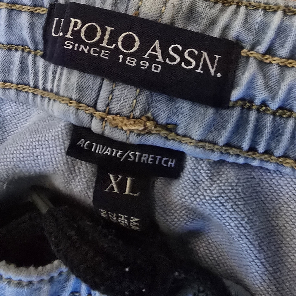 U.S. Polo Assn. Men’s Drawstring Jean Shorts – Light Wash Size XL - Picture 5 of 5